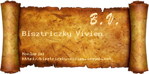 Bisztriczky Vivien névjegykártya